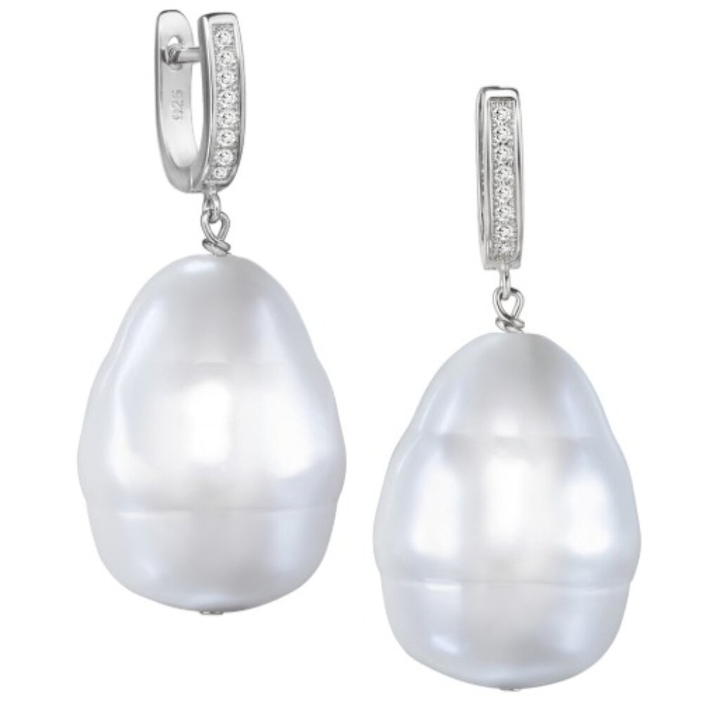 Janis Savitt Baroque Pearl Drop Earring  1188